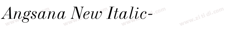 Angsana New Italic字体转换